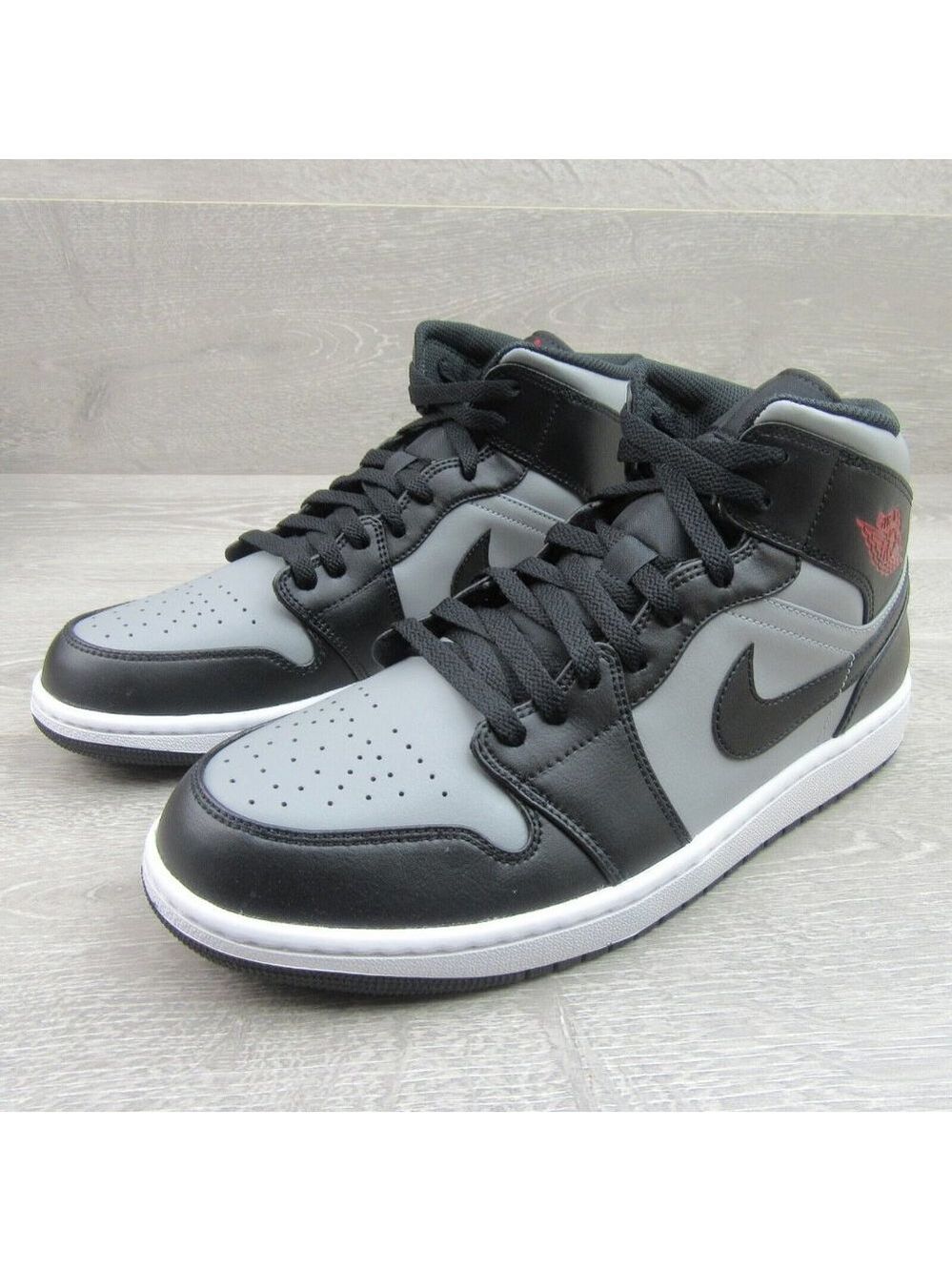 Air Jordan 1 Mid Shadow Red Black Shoes Men's Size 10.5 NEW - Picture 4 of 14
